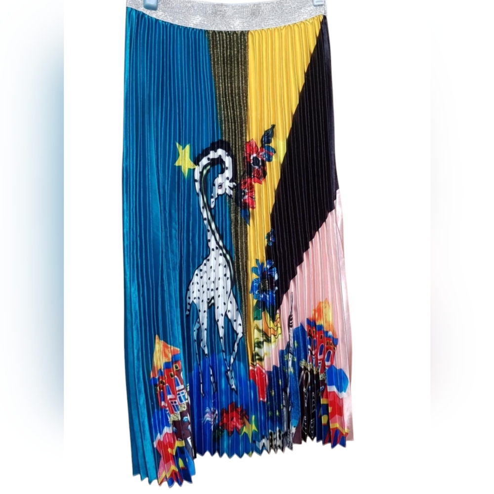 Unique Fan Pleated Maxi Skirt - Picture 3 of 6